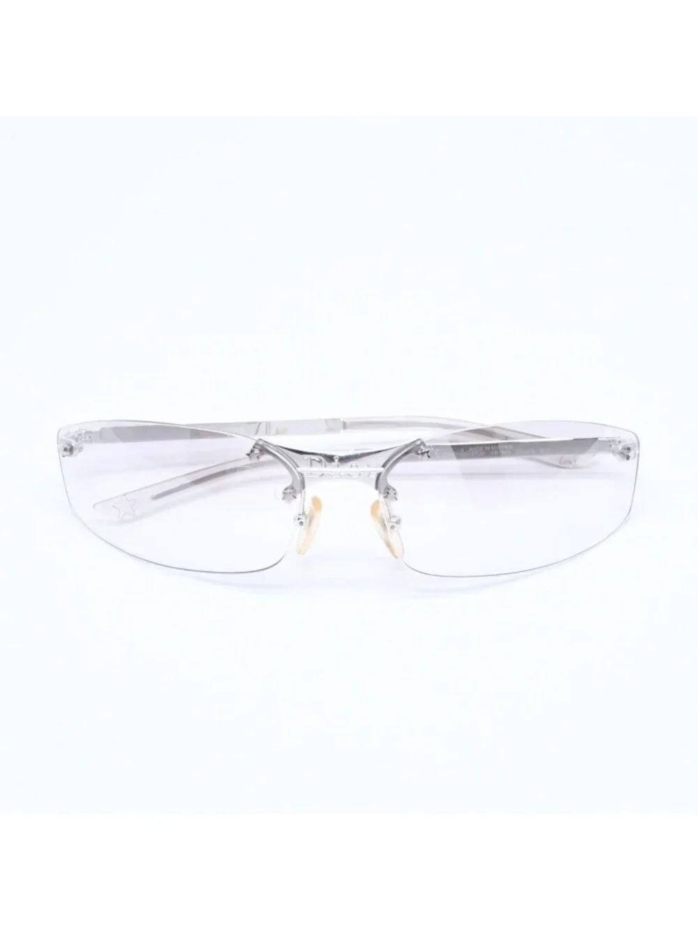 Dior Minipop Rimless Sunglasses Gray Silver Eyewear